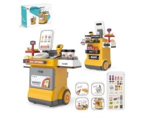 Set de joaca Supermarket cu efecte sonore si luminoase portocaliu