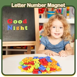 Set Educativ Magnetic Kramow 160 Piese - Litere si Cifre Magnetice