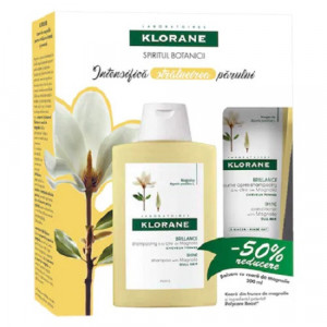 Set ingrijire par Klorane pentru stralucire intensa si protectie: Sampon 200 ml + Balsam 200 ml