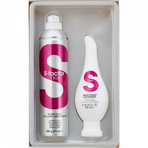 Set lotiune pentru netezire+fixativ Tigi S Factor Vivacious Lustre Smoothing Lusterizer
