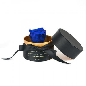 Trandafir criogenat in cutie neagra de satin - Img 1