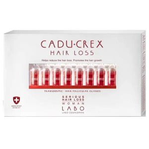 Tratament impotriva caderii parului stadiu initial femei Cadu-Crex, 40 fiole, Labo