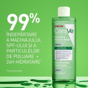 Apa micelara hidratanta pentru ten normal si uscat CeraVe, 400 ml