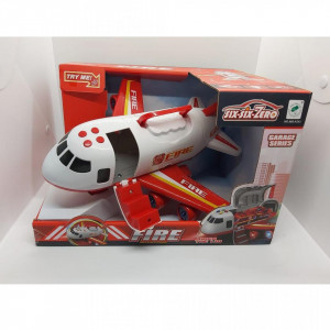 Avion de pompieri Fire Garage cu sunete si lumini
