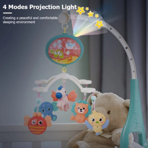 Carusel Cu Telecomanda Si Proiector Happy Bed Bell