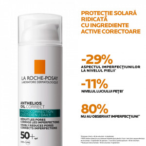 Crema cu actiune anti-imperfectiuni SPF 50+ La Roche Posay ANTHELIOS Oil Correct, 50 ml - Img 2
