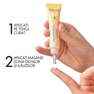 Crema multi-corectoare pentru conturul ochilor si al buzelor Vichy Neovadiol, 15 ml - Img 2
