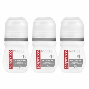 Deodorant roll-on Invisible, 3 x 50 ml, Borotalco