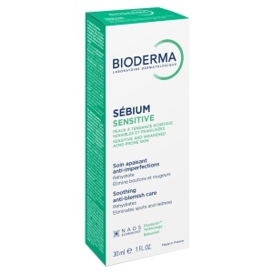 Fluid calmant si hidratant pentru pielea acneica Sebium Sensitive, 30 ml, Bioderma
