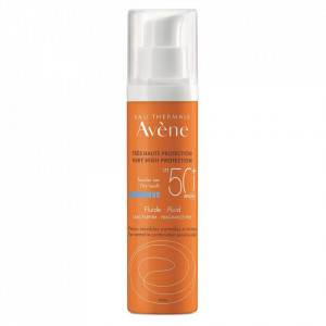 Fluid fara parfum pentru protectie solara SPF 50+ Avene