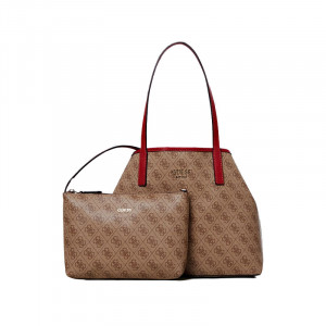 Geanta pentru femei GUESS VIKKY TOTE Bej / Fuchsia