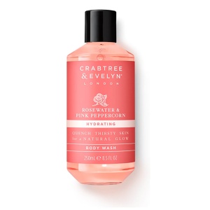 Gel de dus hidratant Crabtree & Evelyn Rosewater & Pink Peppercorn, pentru toate tipurile de piele, 250 ml