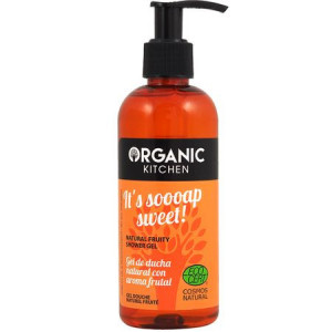 Gel de dus natural racoritor cu extract de Piersici si Caise, Organic Kitchen