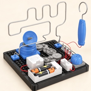 Joc educativ Electric Maze Experiment, labirint electric si angrenaje, 45 piese, 8 ani+ - Img 4