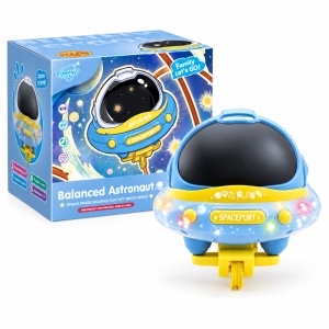 Jucarie interactiva de echilibru Balanced Astronaut, muzica si lumini, albastru, 3+ ani - Img 2