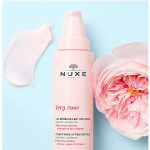 Lapte demachiant Nuxe Very Rose, Femei, 200 ml - Img 2