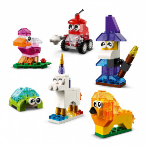 LEGO Classic - Caramizi transparente creative 11013, 500 piese 5