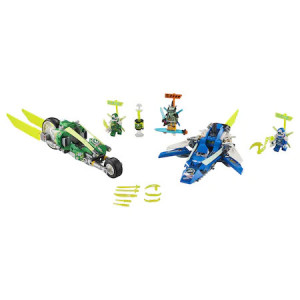 LEGO NINJAGO - Masinile rapide de curse ale lui Jay si Lloyd 71709, 322 piese