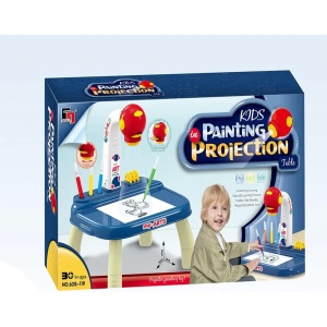 Masuta pentru Desen si Pictura cu Proiector – Set Creativ pentru Copii, Bleumarin