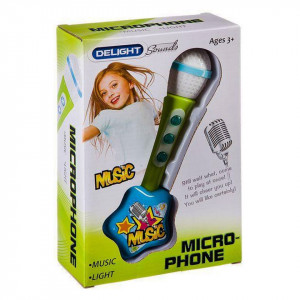 Microfon Delight pentru copii, cu lumini