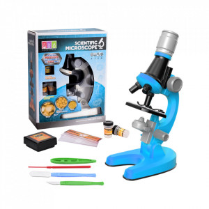 Microscop pentru copii STEM, albastru