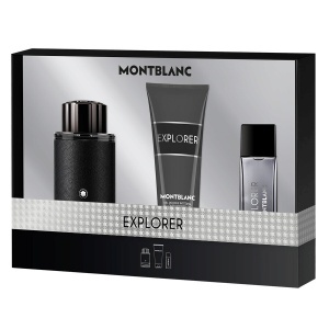 Mont Blanc Explorer, Barbati, Apa de Parfum, 100 ml Apa de Parfum + 100 ml Gel de dus + 15 ml Apa de Parfum