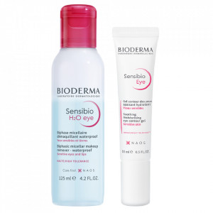 Pachet Bioderma Gel contur ochi Sensibio, 15 ml + Solutie micelara bifazica Sensibio H2O eye, 125 ml - Img 3