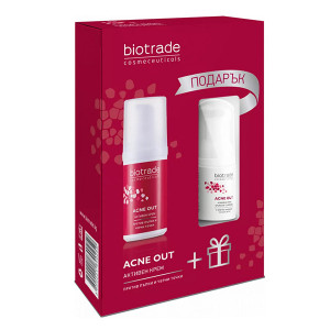 Pachet Biotrade Acne Out Crema activa pentru ten acneic, 30 ml, Spuma de curatare pentru ten acneic, 20 ml