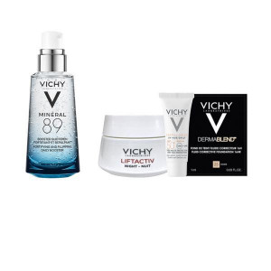 Pachet Gel Booster cu efect de hidratare, fortifiere si reumplere cu acid hialuronic Vichy Mineral 89, 50 ml - Img 2