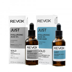 Pachet Revox Hyaluronic Acid 5% Hydrating Fluid 30 ml + Hyaluronic Acid For Hair 30 ml
