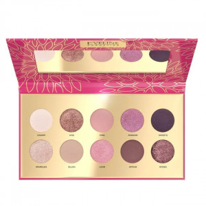 Paleta de farduri Eveline Cosmetics Romantic 10 nuante