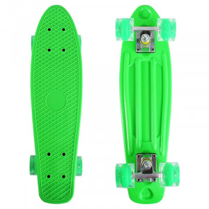 Penny Board Cu Lumini In Roti, Verde
