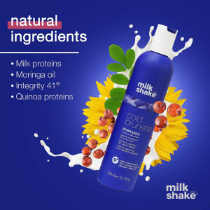 Sampon Milk Shake, Cold Brunette, Moringa Oil, Remove Warm Tones – Red/Orange, 300 ml - Img 3