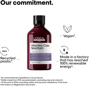 Sampon neutralizator pentru tonuri galbene L'Oréal Professionnel Serie Expert Vitamino Color Spectrum, 300 ml