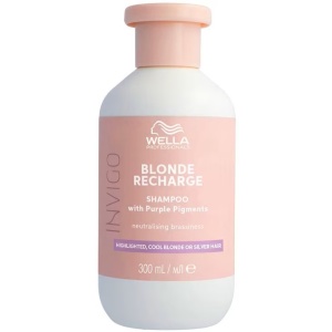 Sampon Wella Professionals Invigo Blonde Recharge pentru neutralizarea tonurilor de galben din parul blond, 300 ml