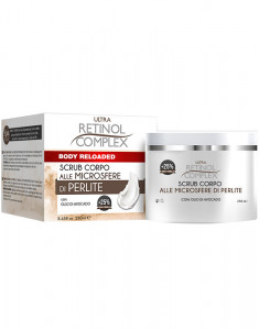 Scrub de corp cu microsfere de roca perilica si ulei de avocado Retinol Complex 250ml.
