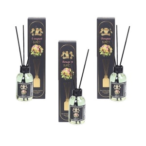 Set 3 Difuzoare de Camera cu Betisoare Golden Silva Bouquet, 3 x 110ml