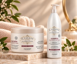 Set Alfaparf Il Salone Milano, Șampon Magnificent 1000 ml + Balsam Mythic 1000 ml - Img 2