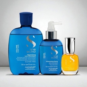 Set Alfaparf Milano Volume Magnifying Sampon 250 ml + Spray 125 ml + Ulei Cristalli Liquidi 15 ml