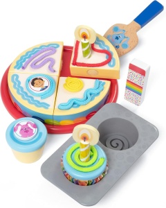Set aniversar din lemn Melissa & Doug Blue’s Clues – tort de joaca cu 38 de piese