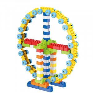 Set blocuri de construit STEM Toy Samll, 320 piese, Multicolor 2