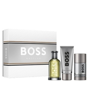 Set cadou Boss Bottled, Barbati, Apa de Toaleta100 ml + Gel de Dus, 100 ml + Deodorant stick, 75 g