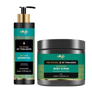 Set cadou NATIGO The Ritual of Thalasso – Gel de dus , 400 ml si Scrub de corp cu ulei de migdale dulci, 650 g