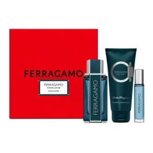 Set Cadou Salvatore Ferragamo Ferrgamo Intense Leather Apa de Parfum, 100 ml + Gel de Dus, 100 ml + Apa de Parfum, 15 ml