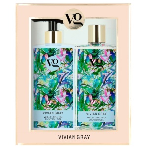 Set cadou Lotiune de corp Vivian Gray Wild Orhid 350 ml + Gel de dus Wild Orhid, 350 ml