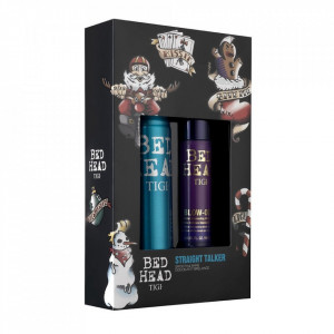 Set crema luciu+spray luciu Tigi Bed Head Straight Talker Blow Out & Masterpiece