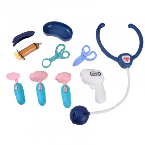 Set de joaca Carucior Medical mobil pentru copii cu 15 piese, Albastru - Img 4