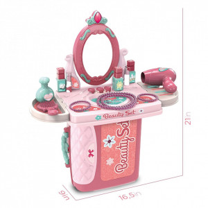 Set de jucarii pentru machiaj, Salonul de Frumusete in Valiza plastic 3 in 1 - Img 3