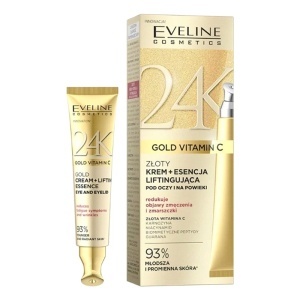 Set Eveline Cosmetics 24K Gold Vitamin C – Crema 70+ 50ml, Crema Ochi 15ml si Ser Lifting 30ml
