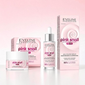 Set Eveline Pink Snail PDRN – Crema Hidratanta si Iluminatoare 50 ml + Ser Facial Jelly-Slime 30 ml